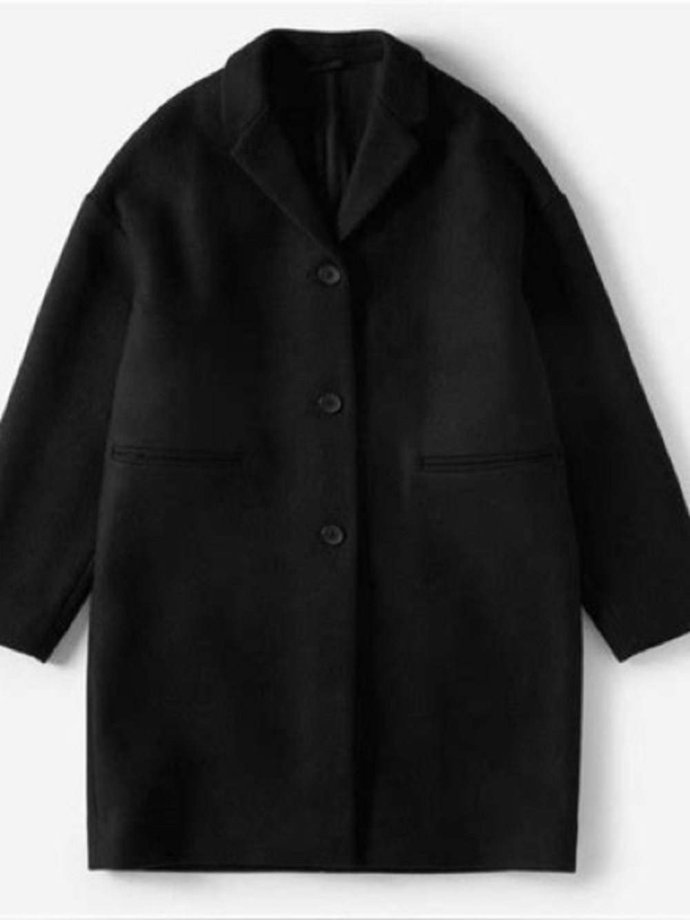 Everlane Cocoon Coat • Black • Size 4